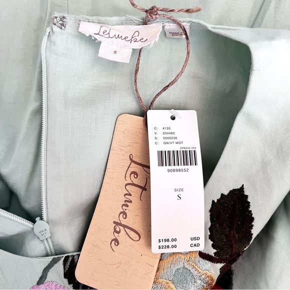 NWT Anthropologie Let Me Be Long-Sleeve Embroidered Mini Dress - Picture 8 of 10